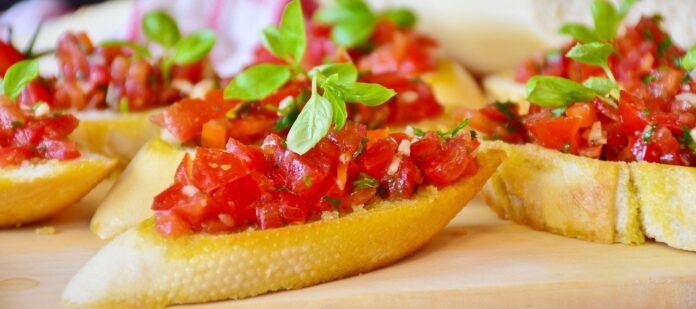 Bruschetta tomate basilic sans sel