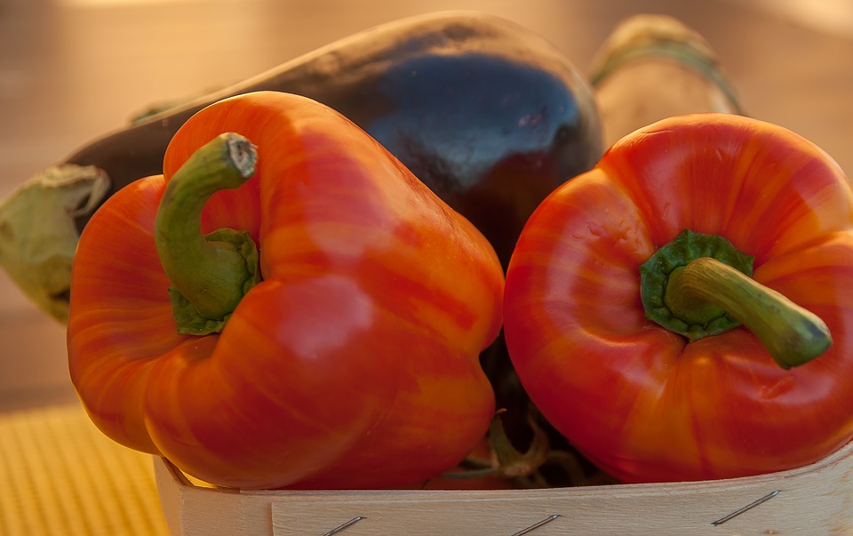 bébé poivron aubergine