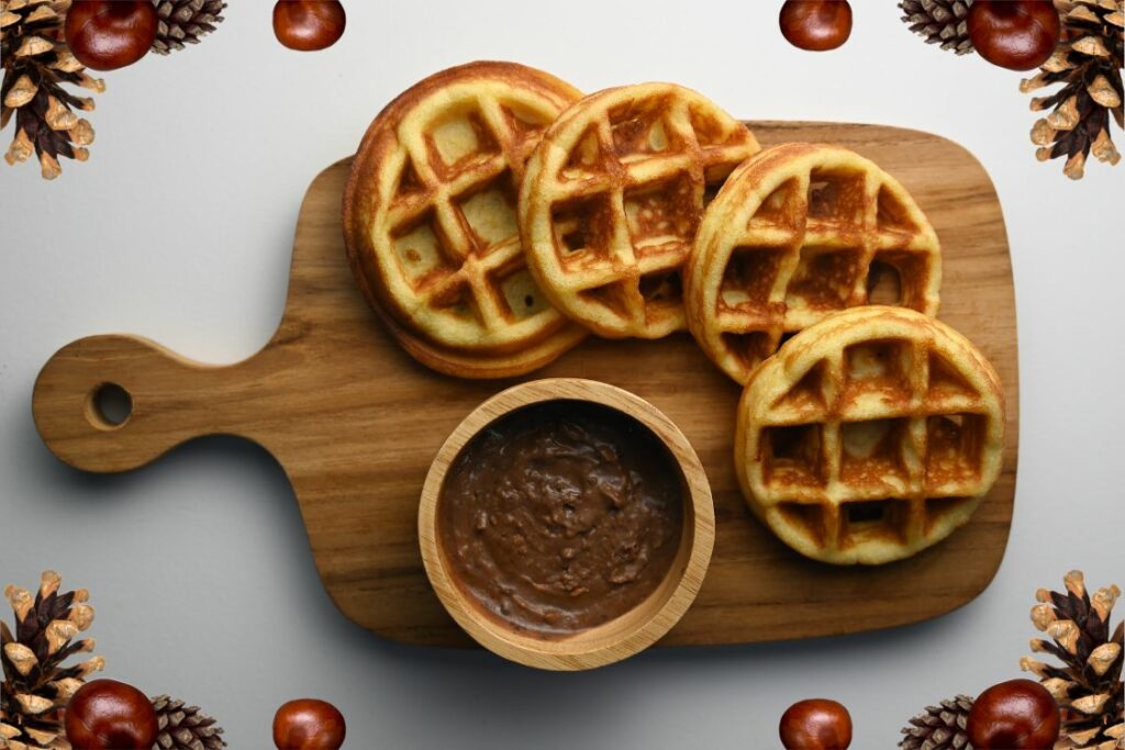 Gaufres sans gluten à la farine de châtaigne, et pâte à tartiner maison - recettes-pour-tous.com