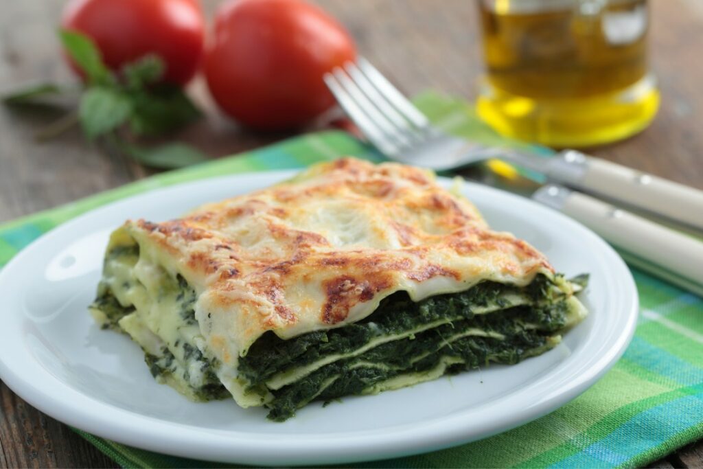 Recettes-pour-tous.com-recette de lasagnes végétariennes aux épinards 