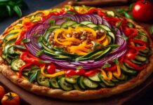 Pizza magique aux légumes colorés pour petits gourmands en action pizza magique