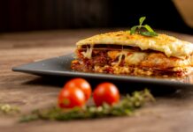 Lasagnes au pesto, ricotta et légumes rôtis Lasagnes au pesto