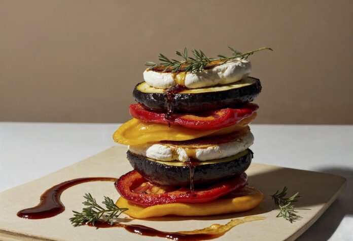 recettes-pour-tous_Tapas végétales, petites assiettes grandes surprises qui changent tout_grilled-vegetable-stack Tapas végétales